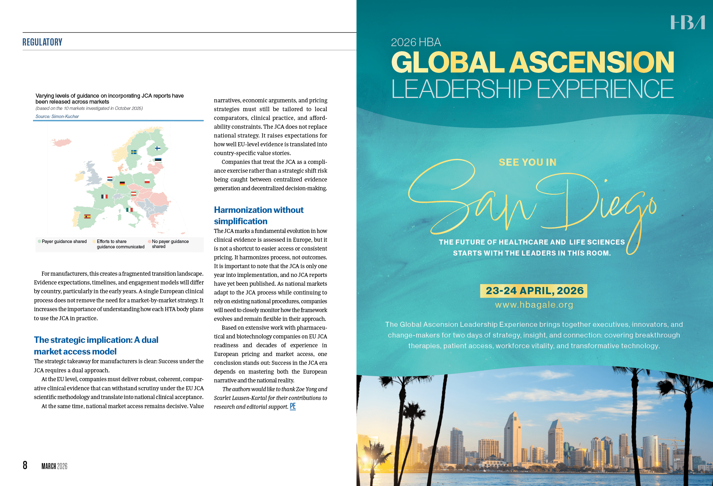 A magazine cover and an article about San Diego. AI generated content