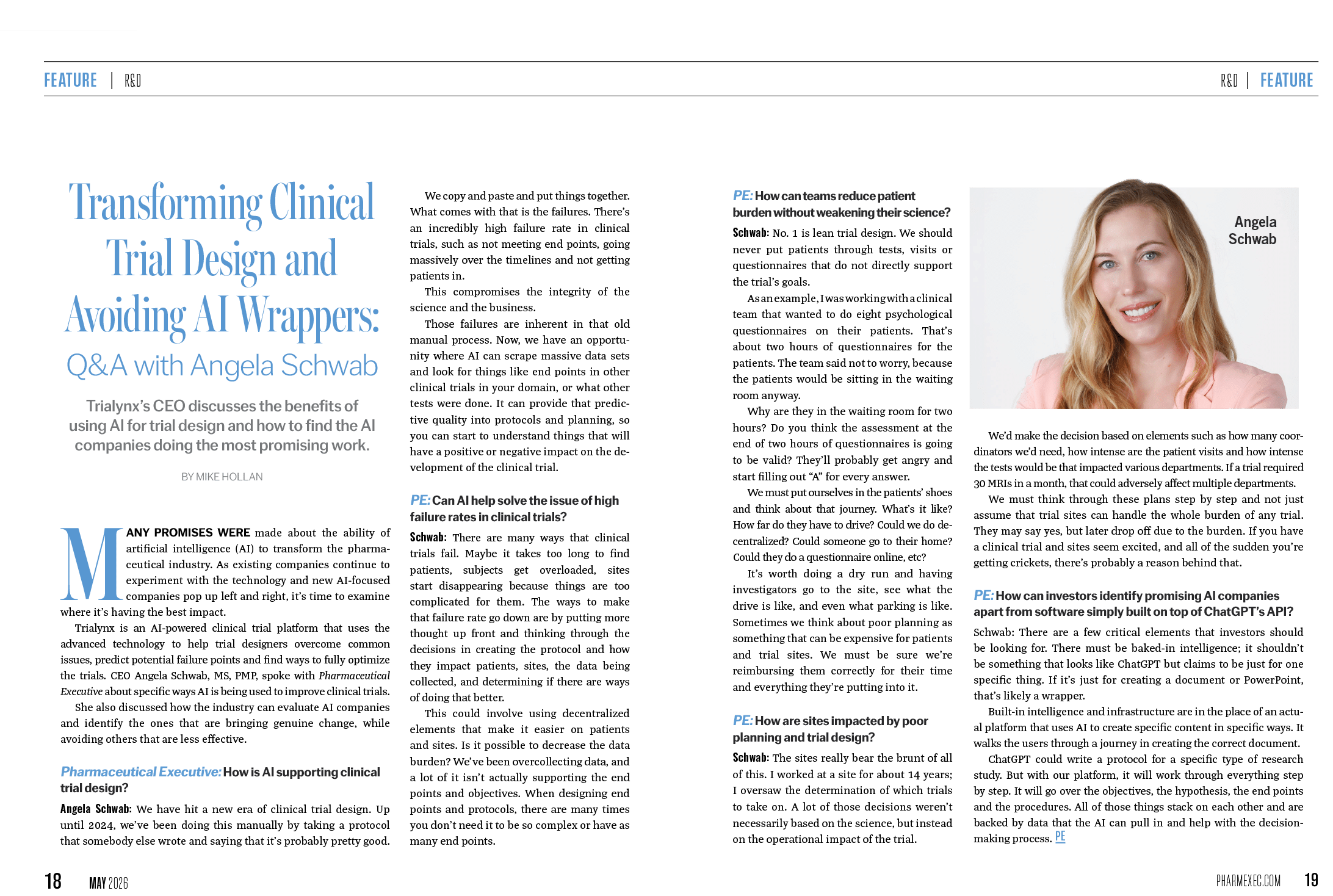 A magazine article with a woman on the cover. Description generated by AI